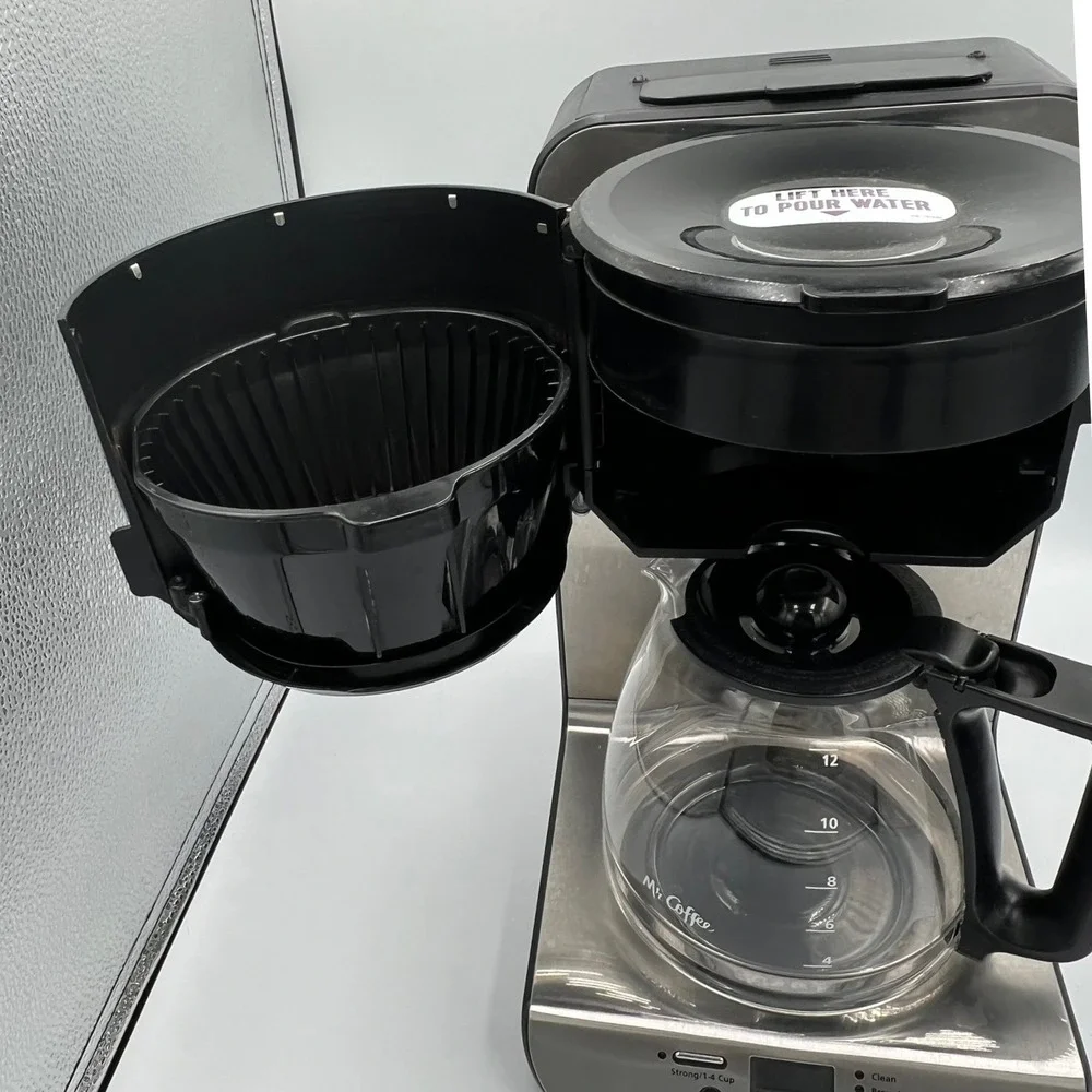 Mr. Coffee 12-Cup Programmable Coffee Maker Black Silver Good Strong Brew Delay
